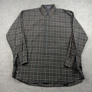 Falcon Bay Classics Shirt Mens 2XLT Green Plaid Long Sleeve Button Front